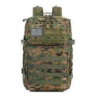 Sac à dos tactique personnalisable de 45 L unisexe avec GPS, grand sac d'assaut Molle de 3 jours, polyester imperméable, GPS personnalisable