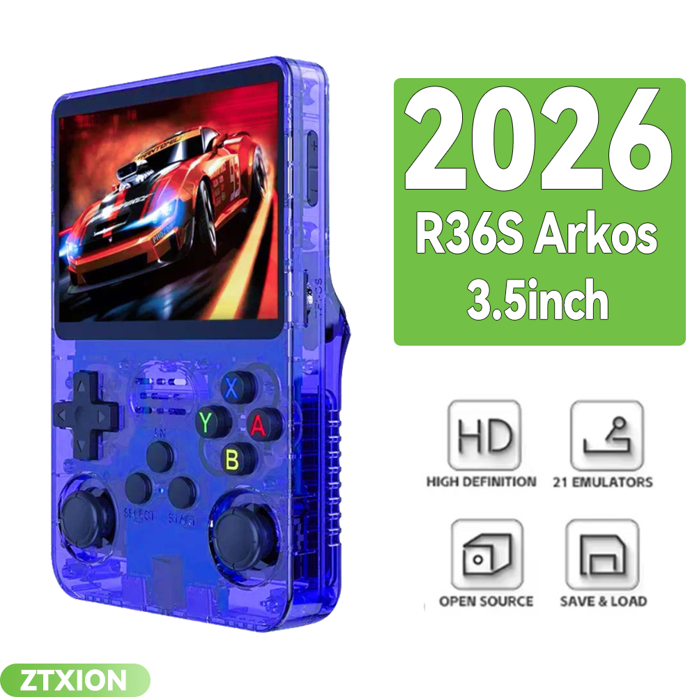 R36S Retro Console De Videogame Portátil Tela De Alta Definição IPS