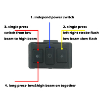 Faisceau de câblage de télécommande pour phare auxiliaire LED de voiture/moto, interrupteur de passage du faisceau bas au faisceau haut, clignotant stroboscopique