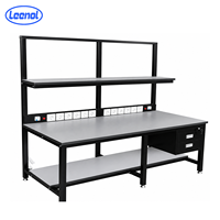 Banc de travail fixe antistatique Leenol Black ESD, table de travail durable pour le test de composants électroniques de précision