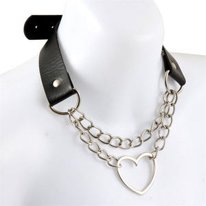 Punk Rock Sm fétiche Couple Cosplay starter Bondage esclave métal femme de chambre cuir cou collier BDSM jouets - Product Image 1