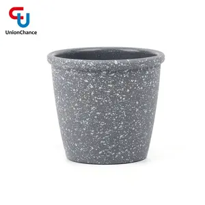 Vaso de flores galvanizado cinza da qualidade da exportação para casa e jardim