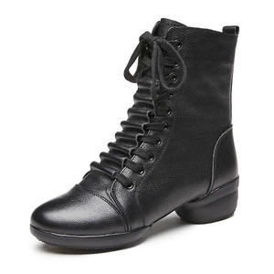 Nouvelles Chaussures de Danse Jazz Latine pour Femmes, Bottes de Danse Marinier Mi-Hautes à Talon Carré pour l'Automne Hiver, <span class=keywords><strong>Style</strong></span> Sportif Doux - Product Image 5