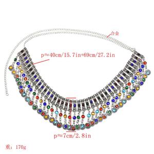 Sexy Bohemia Boho Pha Lê Đồng Xu Tua Trang Sức Cơ Thể Kỳ Lạ Của Phụ Nữ Belly Dance Eo Chain Belt Retro Dân Tộc Belly <span class=keywords><strong>Chains</strong></span> - Product Image 2
