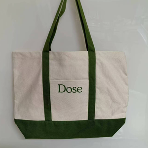 Sac fourre-tout en <span class=keywords><strong>toile</strong></span> TOP Design, 1 pièce, avec poche extérieure, sac de courses réutilisable, fermeture éclair supérieure, pour les essentiels quotidiens - Product Image 2