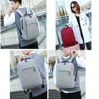 Sac à dos d'ordinateur portable QXMOVING, pas cher, décontracté, pour voyages, hommes et femmes, 15,6 pouces, tendance, avec port de charge USB