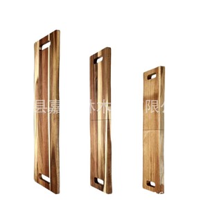 Tabla de madera de acacia plegable rectangular con soporte para fiestas y uso doméstico, bandeja de madera maciza para pasteles y filetes - Product Image 5