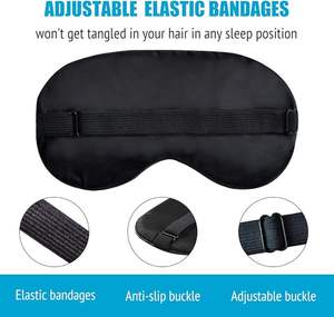 Maschera <span class=keywords><strong>per</strong></span> <span class=keywords><strong>dormire</strong></span> in seta, maschera <span class=keywords><strong>per</strong></span> occhi con chiusura della luce di riposo profonda con bende elastiche regolabili <span class=keywords><strong>per</strong></span> traversine laterali - Product Image 2