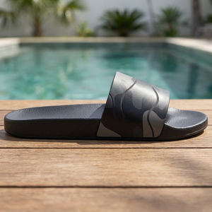 High Quality Light Weight Waterproof White/Black Soft Summer Blank Men's Fashion Outdoor PVC Sole Slipper <b>Slides</b> - Product Image 3