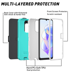 Funda para Móvil Honor X7A X9A con Clip para Cinturón, Funda Protectora Rígida Tipo <span class=keywords><strong>Otterbox</strong></span>, Moderna, de TPU+PC, Resistente a Impactos - Product Image 4
