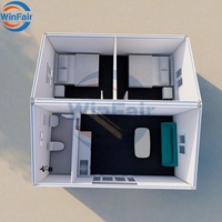 Casa Contenedor WinFair, Casas Móviles Prefabricadas Pequeñas con Terraza para una Vida Ecológica/Sostenible/Estilo Rústico