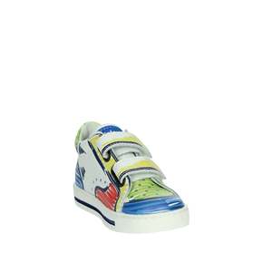 Zapatillas deportivas para niños Falcotto, color blanco, azul claro, cierre de velcro, zapatos de lona a la moda, talla 15 - Product Image 5