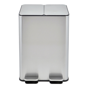 Separate Stainless Steel Trash Can Recycling 13 Gallon 50L <strong>Dual</strong> Compartments Kitchen Metal Foot <strong>Pedal</strong> Waste <strong>Bins</strong> for Household - Product Image 6