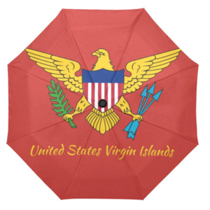 Parapluie pliable drapeau des Îles Vierges américaines, protection solaire et pluie, portable, pour <span class=keywords><strong>voyage</strong></span>, <span class=keywords><strong>prix</strong></span> bas, vente en gros, personnalisable - Product Image 2