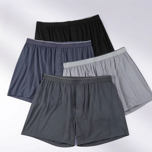 Calzoncillos bóxer de alta calidad de fabricantes para hombre, logotipo de Jacquard personalizado, cintura elástica, calzoncillos y Bóxers de Modal para hombre de talla grande - Product Image 1