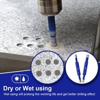 Brocas de diamante de doble punta de 6 mm y 8 mm, brocas de diamante para taladrar, brocas de sierra perforadora, brocas de dedo con vástago hexagonal para mármol y azulejos de cerámica