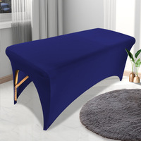 Housse de lit de massage pour spa des cils en tissu extensible 4 couleurs, conçue pour une couverture complète des pieds du lit, facile à nettoyer, réutilisable