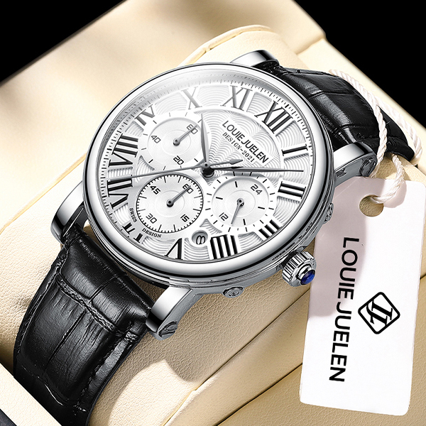 Men's Wristwatches Date Stainless Steel Quartz Watches 42mm Waterproof Relojes Original Luminous Watch for Men