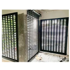 Tapparella per griglia in metallo Guangzhou, cancello avvolgibile in rete, porta avvolgibile in plastica trasparente
