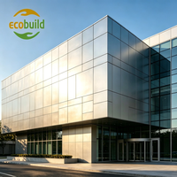 Panneau composite en aluminium Alucobond PE ACP ACM antistatique argenté de 4 mm et 5 mm pour revêtement mural extérieur et façade de bâtiment moderne