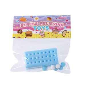 Jouet anti-stress en silicone en forme de sandwich/biscuit, aliment simulé, à rebond lent, pour enfants - Product Image 5