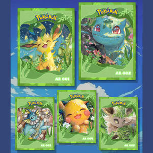 Nouvelles pochettes transparentes texturées holographiques pour cartes de collection Pokémon, non TGC, Fan Art, Booster Box, jeux de société, boîtes mystères - Product Image 5