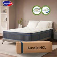 Matelas haute densité confortable Pack en boîte Commande en ligne Matelas de refroidissement hybride en gel de latex à mémoire de forme Matelas à ressorts ensachés