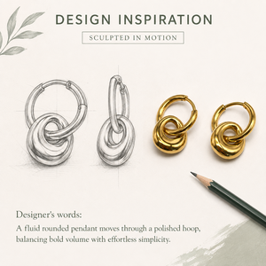 Pendientes de Aro con Diseño de Donut, Acero Inoxidable con Baño de Oro de 14K, Acabado Pulido, en Oro y Plata - Product Image 4