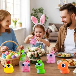 Ensemble de jouets à presser en forme <span class=keywords><strong>d</strong></span>'animaux, jouets sensoriels anti-stress pour enfants et adultes, gadgets anti-stress en silicone mignons - Product Image 6