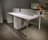 LIWEI Poste de travail moderne spacieux et ergonomique de haute qualité, design modulaire, table de bureau pour quatre personnes avec construction en MDF + métal