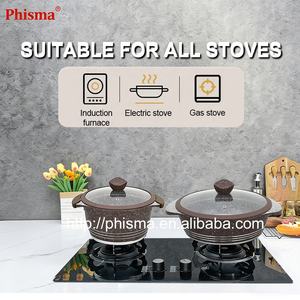 Ensemble de casseroles de luxe en aluminium moulé sous pression antiadhésif pour cuisine, revêtement antiadhésif en marbre haute température, revêtement en granit - Product Image 6