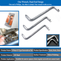 Ensemble d'outils de 18 pièces, clé tubulaire et tournevis en forme de Z, en acier galvanisé, outils de quincaillerie