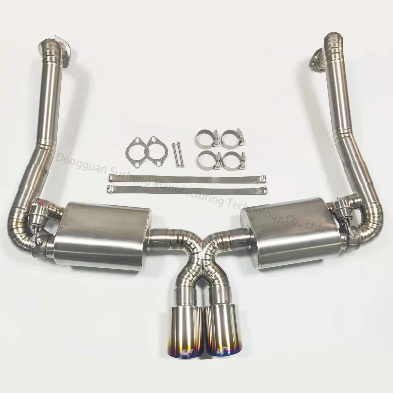Exhaust system Titanium alloy exhaust pipe Cayman /Boxster 987.2 2.7/2.9/3.4 2008-12year electric valve exhaust