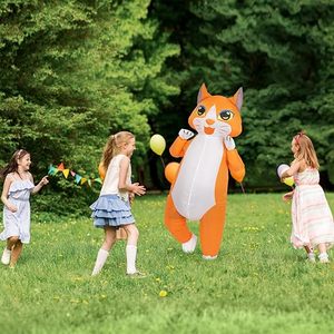 Costume gonflable pour enfants, taille confortable, adorable motif animal (chat) - Product Image 3