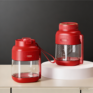 Licuadora Portátil para Smoothies con Diseño de Pajita, Mini Licuadora de <span class=keywords><strong>40s</strong></span> para Jugos, 700ml, Carga Rápida Tipo-C, 12-15 Tazas - Product Image 1