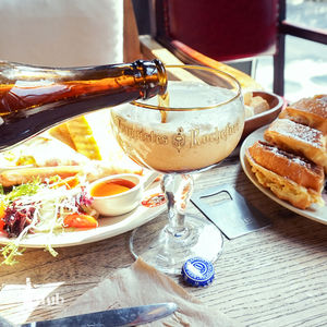 Boccale da Birra Belga Roosevelt Holy Grail Abbey con <span class=keywords><strong>Bocca</strong></span> Larga e Decorazione Dorata, Bicchiere da Birra all'Ingrosso - Product Image 5