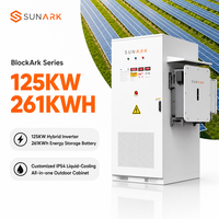 Armoire de stockage d'énergie au lithium OEM ODM 125 kW 261 kWh avec refroidissement liquide pour projets solaires commerciaux personnalisés