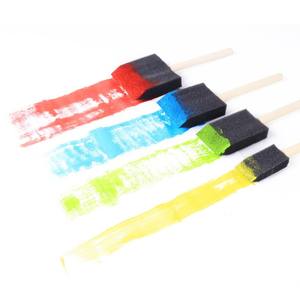 BECOL Lot de 4 pinceaux éponge noirs à manche en bois, outil de <span class=keywords><strong>peinture</strong></span> pour la maternelle, pinceau artistique en mousse pour fournitures artistiques - Product Image 2