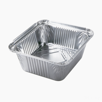 Boîte en aluminium pré-aluminiumée pour aliments préparés, film alimentaire, double usage réfrigération et congélation, boîte en aluminium verrouillable
