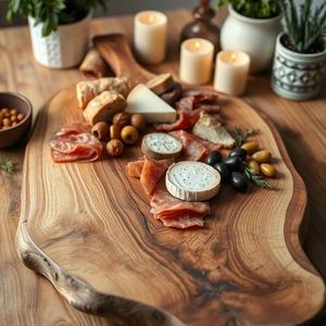 Tabla de Cortar de Madera Multiusos, Ecológica, Ligera, con Mango, Diseño Moderno, Apta para Lavavajillas, Tamaño Personalizado, Forma Rectangular - Product Image 1