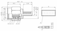 Connecteur coaxial RF SMA-C-J1.5 Jack mâle droit Connecteur SMA pour câble RG316 RG174