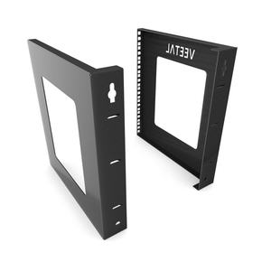 ארון רשת פתוח להתקנה על קיר בגודל 19 אינץ' 4U בהתאמה אישית, עם 2 מדפים 1U, מארז מתכת מגולוון בעובי 1.5 מ\\\"מ עם ציפוי אבקה - Product Image 4