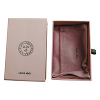Boîte coulissante rose de luxe au design personnalisé pour extensions de cheveux, en papier gris + carton solide 120 g/m² mat foncé 2 mm