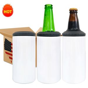 Enfriador de Botellas 4 en 1 para Viajes al Aire Libre, 12 oz, con Doble Tapa, para Sublimación - Product Image 1