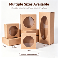Boîtes en carton ondulé rigide jetables personnalisées avec fenêtre transparente en PVC pour sushis, bonbons, en-cas - Emballage alimentaire avec impression de logo personnalisée
