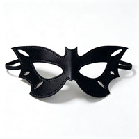 Masque facial en cuir en gros, motif oreilles de chat mignonnes, accessoires de costume d'horreur pour cosplay et jeux de rôle, cadeau