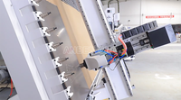 Routeur CNC vertical haute rigidité 2100x4000mm, monomoteur, système de contrôle SynTEC, moteur PLC YASKAWA pour la découpe de l'aluminium et du bois