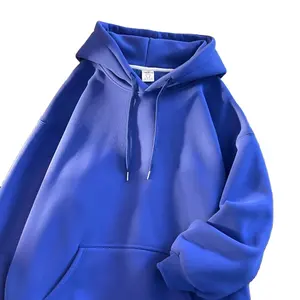 Moon hoodies vêtements homme couleur unie à capuche pull doublé polaire hommes automne et hiver basique sweat-shirt oversize