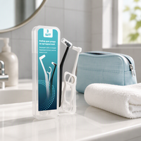 Kit de Soins Orthodontiques avec Brosse Interdentaire, Grattoir Lingual et Ensemble de Brosses à Dents pour Appareils Dentaires, Nettoyage des Dents, Portable pour Voyage, OEM Personnalisé