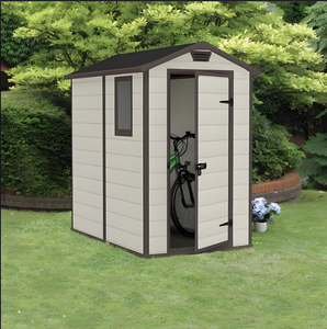 Petit hangar en plastique étroit grand à faible coût <span class=keywords><strong>4x3</strong></span> pour le stockage d'outils de <span class=keywords><strong>jardin</strong></span> avec fenêtres - Product Image 1